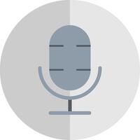 Podcast plat échelle icône vecteur