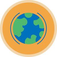Terre plat multi cercle icône vecteur