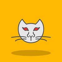 chat rempli ombre icône vecteur