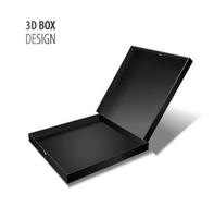 Boîte 3d en carton pour cadeau, illustration vectorielle isolée sur blanc vecteur