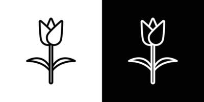 tulipe icône ensemble vecteur