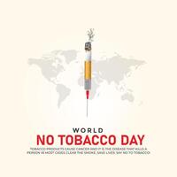 monde sans tabac journée. monde sans tabac journée Créatif les publicités conception mai 31. , 3d illustration vecteur