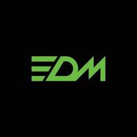 edm lettre initiale logo conception vecteur