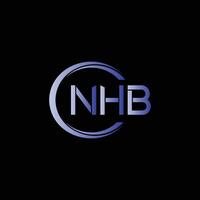 nhb lettre initiale logo conception vecteur