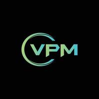 vpm lettre initiale logo conception vecteur