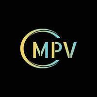 mpv lettre initiale logo conception vecteur