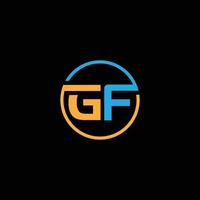 gf lettre initiale logo conception vecteur