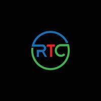 RTC lettre initiale logo conception vecteur