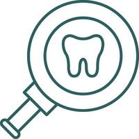 dentaire vérification ligne pente rond coin icône vecteur