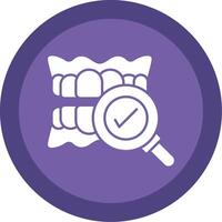 dentaire vérification glyphe multi cercle icône vecteur