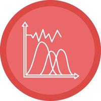 vague graphique ligne multi cercle icône vecteur