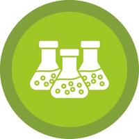 chimie glyphe multi cercle icône vecteur