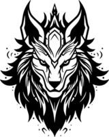 Lynx, noir et blanc illustration vecteur