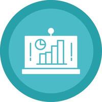 analytique glyphe multi cercle icône vecteur