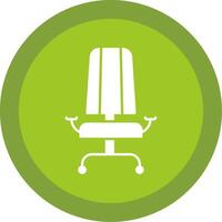 fauteuil glyphe multi cercle icône vecteur