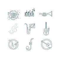 L'icône de la musique jazz design d'illustration vectorielle vecteur