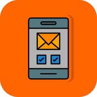applications rempli Orange Contexte icône vecteur