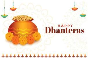 joyeux festival dhanteras d'illustration vectorielle de lumière vecteur