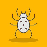 araignée rempli ombre icône vecteur