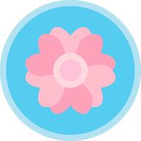 Sakura plat multi cercle icône vecteur