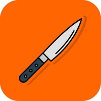 couteau rempli Orange Contexte icône vecteur