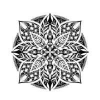 graphique rond traditionnel mandala abstrait isolé en blanc background.boho indien shape.ethnic style oriental. vecteur