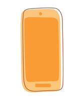 Orange cellule téléphone avec Vide écran vecteur