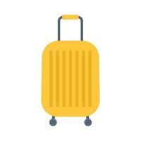 valise jaune isolé sur fond blanc. illustration vectorielle plane vecteur