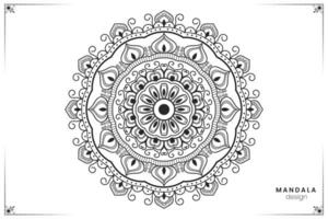 géométrique floral mandala conception, fleuri ethnique Oriental style dans format pour coloration livre, adapté pour Mehndi, textile, affiches et tatouages vecteur