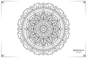 géométrique floral mandala conception, fleuri ethnique Oriental style dans format pour coloration livre, adapté pour Mehndi, textile, affiches et tatouages vecteur