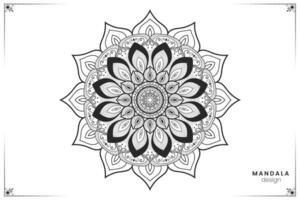 géométrique floral mandala conception, fleuri ethnique Oriental style dans format pour coloration livre, adapté pour Mehndi, textile, affiches et tatouages vecteur