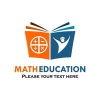 math éducation logo modèle illustration. adapté pour éducation, tige, mathématiques, collège, université, étudiant etc vecteur