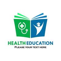 santé éducation symbole logo modèle illustration. suiatbel pour médical livre, université, santé éducation vecteur