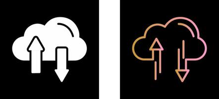 conception d'icône de stockage en nuage vecteur