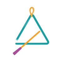 Triangle instrument icône clipart avatar logotype isolé illustration vecteur