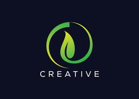 Créatif et minimal coloré feuille logo modèle. moderne feuille coloré logo vecteur
