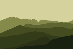 montagnes panorama paysage. illustration dans plat style. vecteur