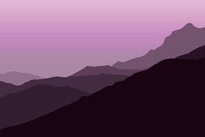 montagnes paysage panorama conception. illustration dans plat style. vecteur