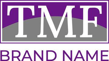 tmf initiale logo conception vecteur
