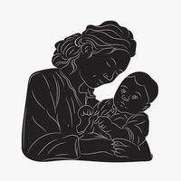 content les mères journée fête salutation carte Contexte maman et enfant l'amour salutation carte vecteur