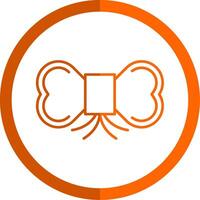 arc attacher ligne Orange cercle icône vecteur