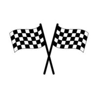 courses drapeau icône. course illustration signe. terminer symbole ou logo. vecteur