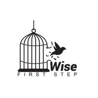 oiseau cage logo symbole icône, illustration conception vecteur