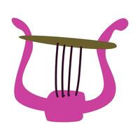 musical harpe, lyre symbole. classique la musique illustration vecteur