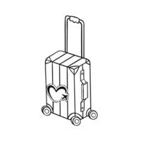 contour Voyage valise pour Voyage. illustration conception. vecteur