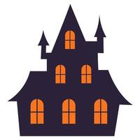 silhouette de une Château avec les fenêtres. Halloween illustration vecteur