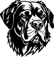 rottweiler chien, noir et blanc illustration vecteur