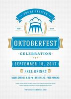 oktoberfest fête affiche avec Date et invitation vecteur