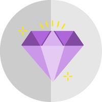 diamant plat échelle icône vecteur