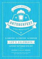 oktoberfest Festival affiche mise en évidence bière, musique, et nourriture vecteur